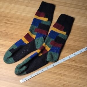 J.Crew Wool Socks_Navy+Green